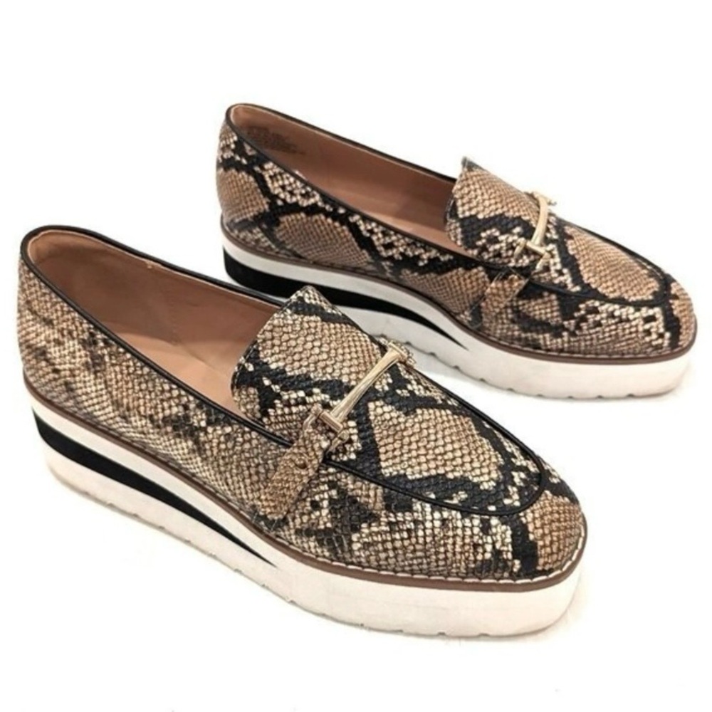 SHOE DAZZLE  SNAKE SKIN STEENA WEDGE LOAFER - SZ 10/41 - Picture 2 of 7